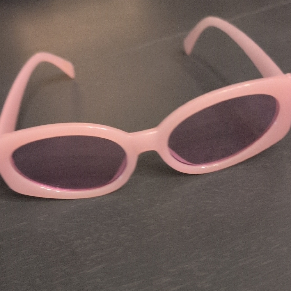 Pink Oval Sunglasses